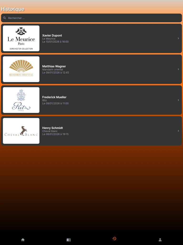Home history page