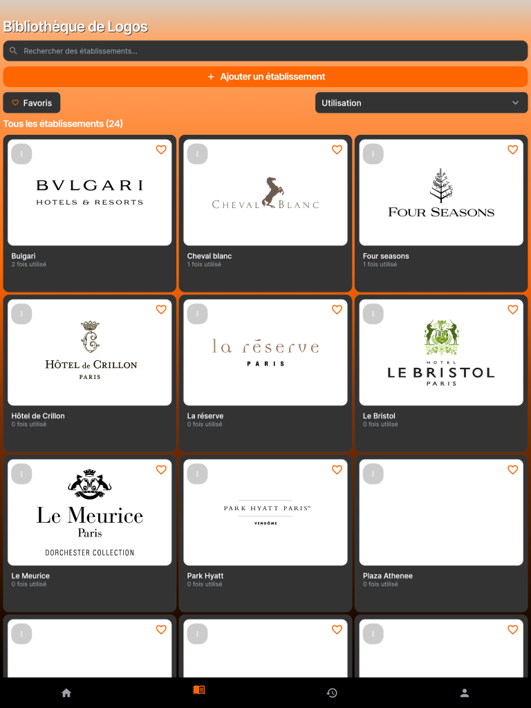 Home library page